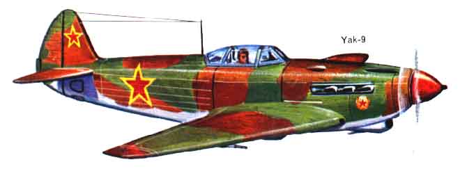 Full color drawing of the Yak 9