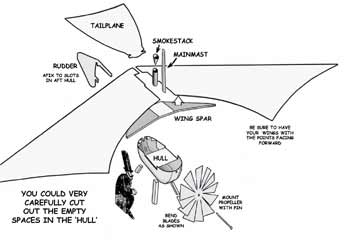 Exploded view of Du Temple's Monoplane