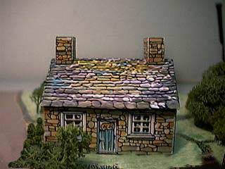 paper model of Country Stone Cottage