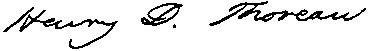 Henry Thoreau's Signature