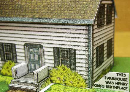 Henry-Fords-Birthplace cardmodel original artwork