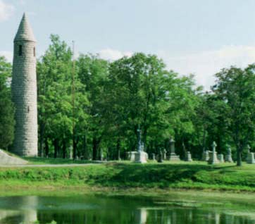 This Irish Round Tower actually lives in Milford Massachusetts