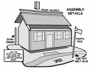 sketch of greenfield village post office model