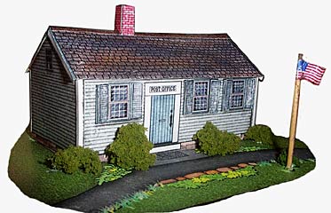 Greenfield Village Post Office paper model house
