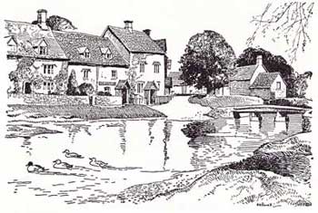 Cotswold Sketches Lower Slaughter