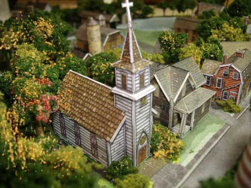 Village Church and Meeting Hall paper model