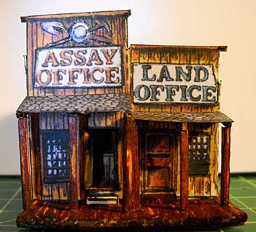 Assay and Land Office paper model