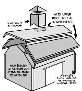New England Barn cardmodel assembly