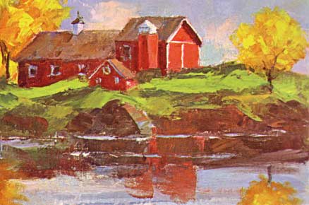 New England Farm Barns in Fall