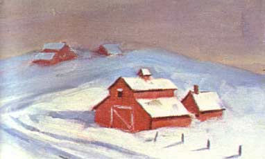 New England Barns in winter