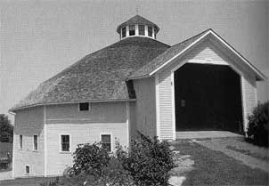 Well kept rounded barn