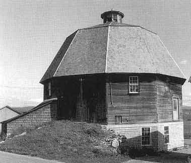 A fine Octogonal wooden barn