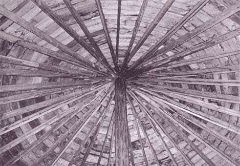Round Barn rafters