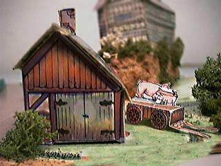 illustration for The Cart Shed paper model