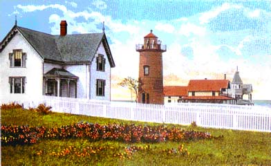 illustration for the East Chop Light House paper model