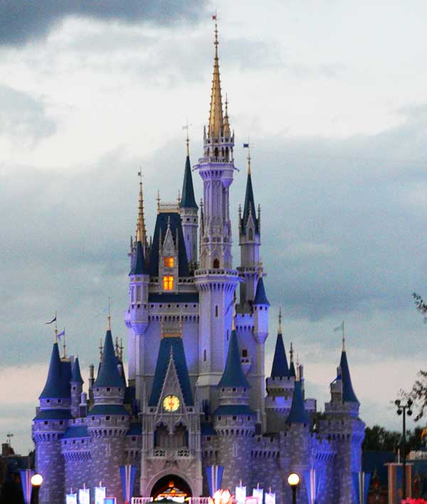 magic kingdom castle at night. magic kingdom castle at night.