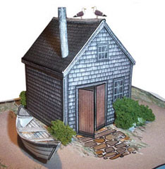 paper model of the Fishing Shack