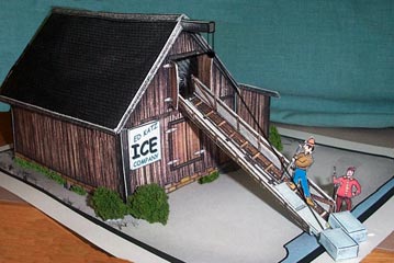 licehouse ice house new england storage download cardmodel paper model cardstock history info information