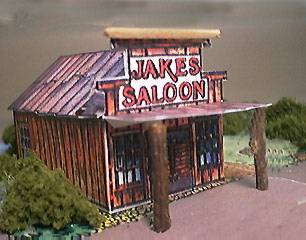 paper model of Jakes Saloon