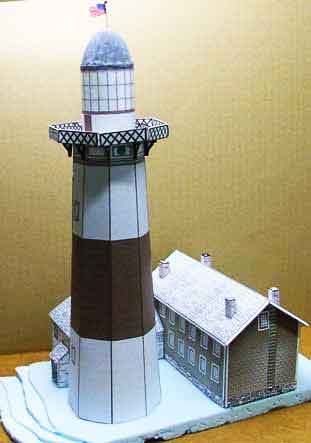 Montauk Point Lighthouse cardmodel fiddlersgreen fiddlersgreen.net