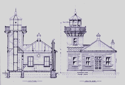 Mukilteo Lighthouse plans,elevation