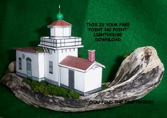 Point No Point Lighthouse paper cardmodel