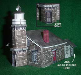 Stonington Light House paper model 