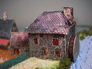 English watermill paper model