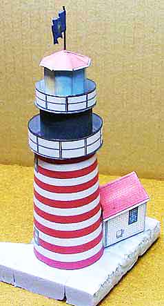 West Quoddy Lighthouse Cardmodel Fiddlersgreen