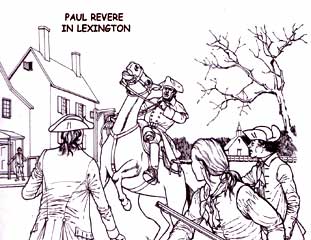 paul revere warns samuel adams and john hancock