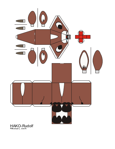 hako Rudolf paper model
