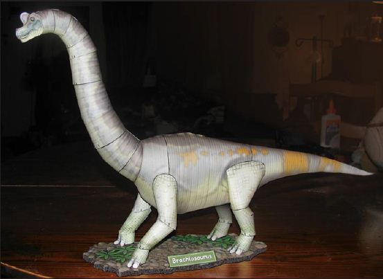 beta build of Brachiosaurus paper model