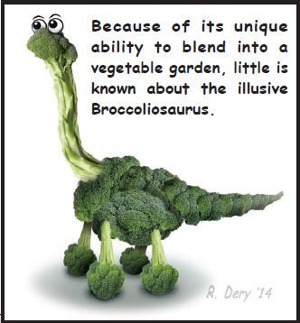 picture of a brachiosaurus made out of broccoli