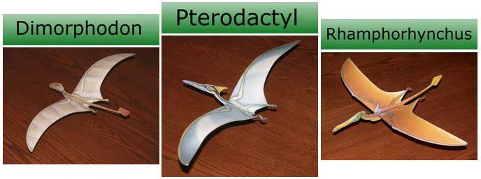 picture of pterosaurs for link to flying dino page 