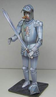 paper model of a knight