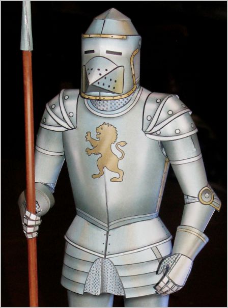 medieval knight paper model