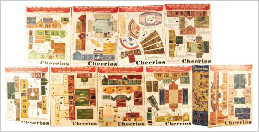 Nine Lone Ranger Box Backs from Cherios