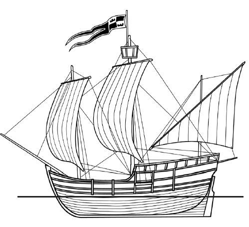 Pinta Line Drawing illustration