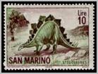 stegosaurus postage stamp San Marino