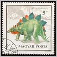 stegosaurus postage stamp Magyar Posta