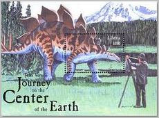 stegosaurus postage stamp jules verne