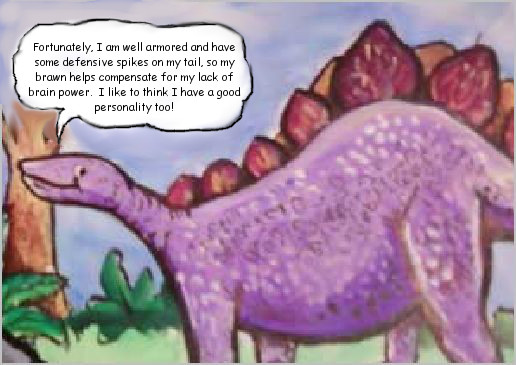 Jac Fyn drawing of Stegosaurus talking