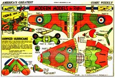 Wallis Rigby paper model of the Hurricane