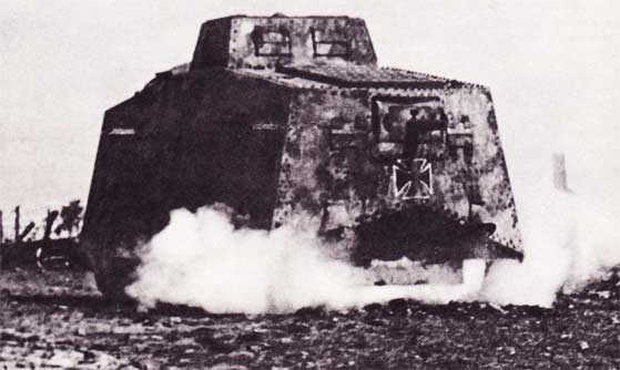 A7V tank on the move