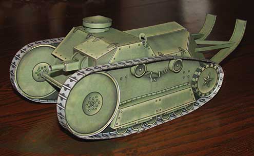 Ford Light tank WWI cardmodel