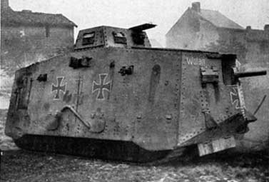 the A7V WWI German tank