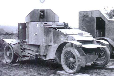 Lanchester Armoured Car on the scrap heap