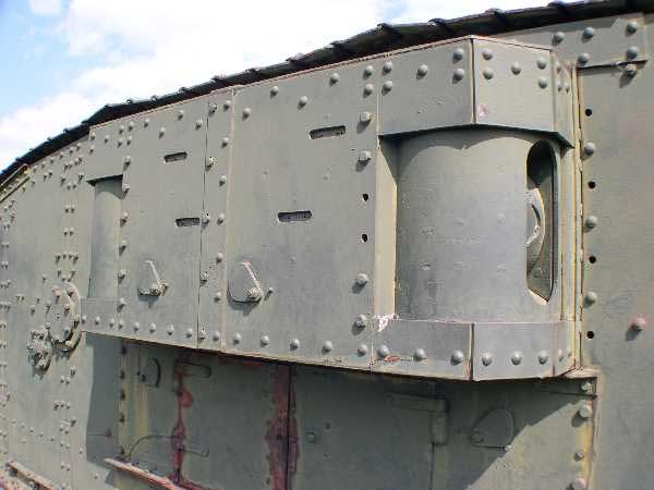 Mark IV WW1 Tank view of the sponson