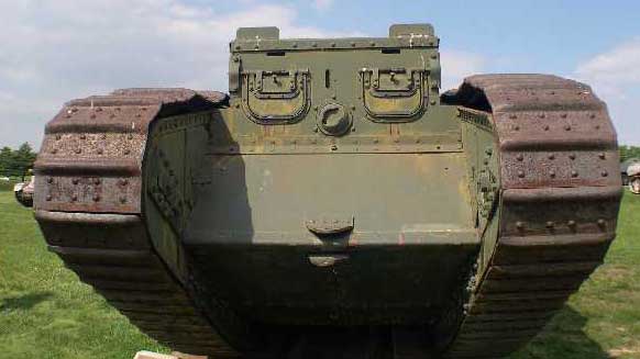 Mark IV WW1 Tank frontal view