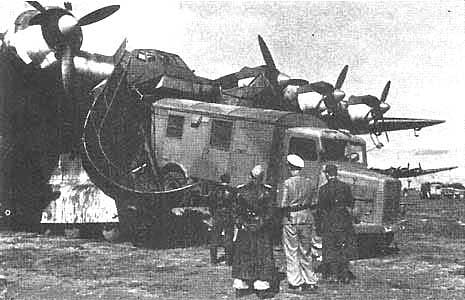  shows the scale of the Gigant Messerschmitt Me323 and a Blitz Truck